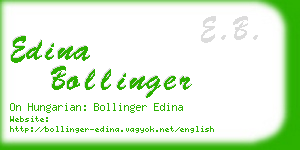 edina bollinger business card
